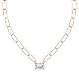 Paperclip Diamond Necklace