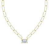 Paperclip Diamond Necklace