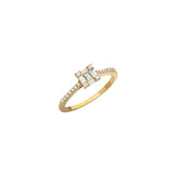 Baguette Illusion Diamond Ring